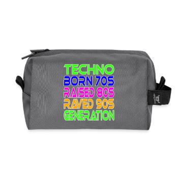 Techno Generation - Recycled Toiletry Zip Bag - anthracite - Front