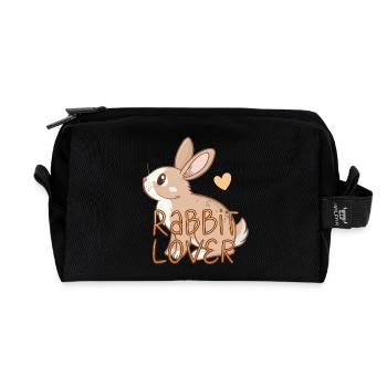 Liebhaber von Kaninchen - Recycelte Kulturtasche - Schwarz - Vorne