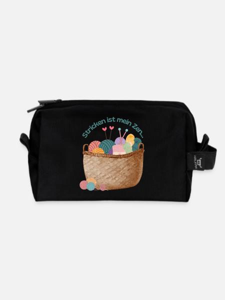 Garnkorb Zen: Stricken-Traum - Recycelte Kulturtasche - Schwarz