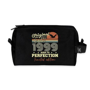 1999 Octobre 1999 anniversaire octobre 1999 - Trousse de toilette en tissu recyclé - noir - Devant
