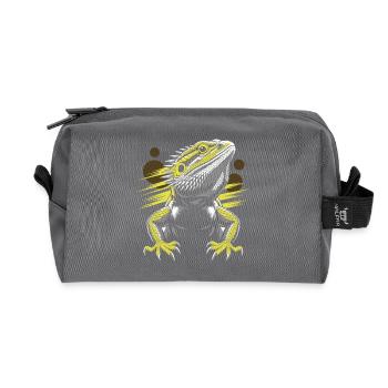 Drachenkopf Bartagame Echse - Recycelte Kulturtasche - Anthrazit - Vorne