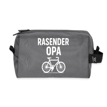 Excès de vitesse grand-père vélo illustration - Trousse de toilette en tissu recyclé - anthracite - Devant