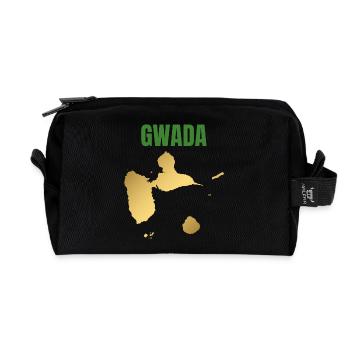 GWADA Golden Map West Indies T-shirt - Recycled Toiletry Zip Bag - black - Front
