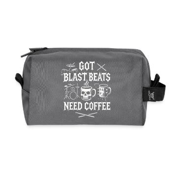 Kaffee Metal Produzent Totenkopf Tasse - Recycelte Kulturtasche - Anthrazit - Vorne