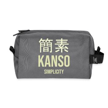 Kanji Simplicité Épurée - Trousse de toilette en tissu recyclé - anthracite - Devant