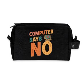 Rétro Computer dit non - Trousse de toilette en tissu recyclé - noir - Devant