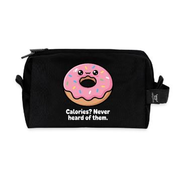 Kicherndes Donut Meme Spruch - Recycelte Kulturtasche - Schwarz - Vorne