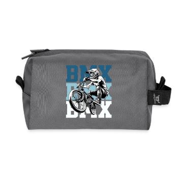 Culture de la rue du BMX Bike - Trousse de toilette en tissu recyclé - anthracite - Devant