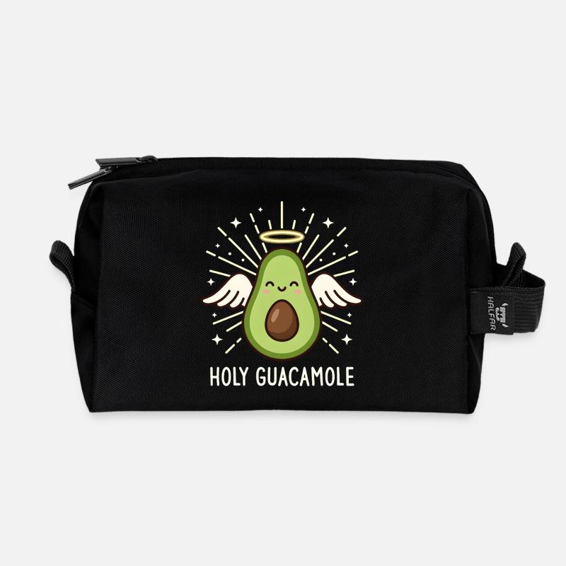 Heiliger Guacamole süßer Avocado-Engel - Recycelte Kulturtasche - Schwarz