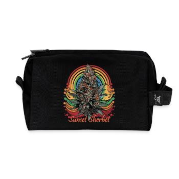 Sherbet du coucher du soleil - Trousse de toilette en tissu recyclé - noir - Devant