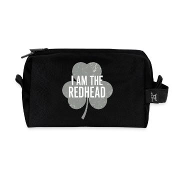 I Am The Redhead Shamrock Pride - Recycled Toiletry Zip Bag - black - Front