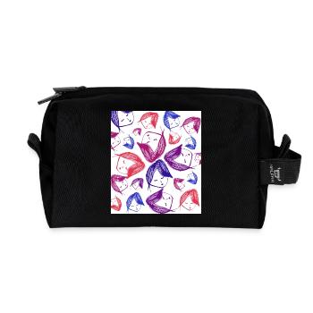 Repetitive Thinking Cycle Portrait - Recycled Toiletry Zip Bag - black - Front