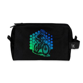 Ein Must Have für echte Mountainbike - Recycelte Kulturtasche - Schwarz - Vorne
