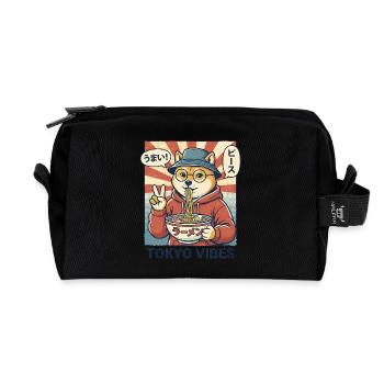 Shiba Slurp - Recycled Toiletry Zip Bag - black - Front