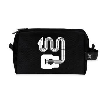 Guitare acoustique abstraite - Trousse de toilette en tissu recyclé - noir - Devant