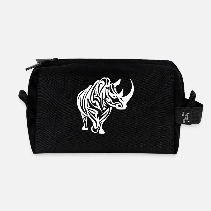 Zebra Linienkunst Tribal - Recycelte Kulturtasche - Schwarz