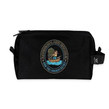 Deep Sea Line Unangler Patch - Recycled Toiletry Zip Bag - black - Front