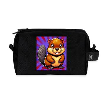 beaver - Recycled Toiletry Zip Bag - black - Front