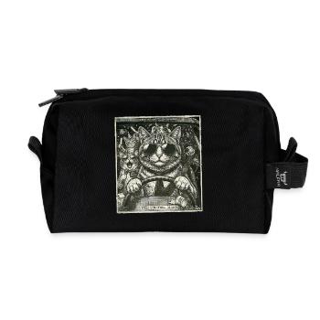 Katze Geblitzt - Recycelte Kulturtasche - Schwarz - Vorne