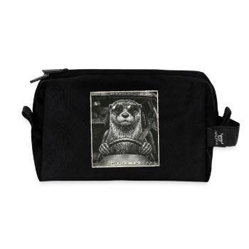 Otter Flashed - Recycled Toiletry Zip Bag - black - Front