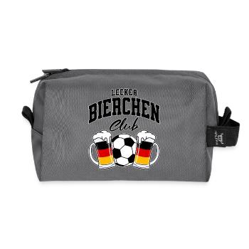 Lecker Bierchen Club Fußball Deutschland - Recycelte Kulturtasche - Anthrazit - Vorne