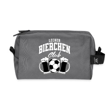 Lecker Bierchen Club Fußball - Recycelte Kulturtasche - Anthrazit - Vorne