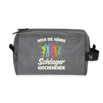 Schlager Party Schlagermusik Tanzparty Musik - Recycelte Kulturtasche - Anthrazit - Vorne