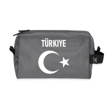 TÜRKEI TÜRKIYE TÜRKISCHE Europa Sport Fan - Recycelte Kulturtasche - Anthrazit - Vorne