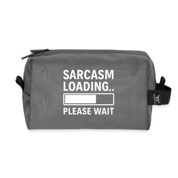 Sarcasm Loading... Please Wait – Funny Design - Recycled Toiletry Zip Bag - anthracite - Front