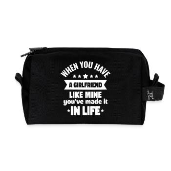 Un ami comme le mien est un trésor - Trousse de toilette en tissu recyclé - noir - Devant