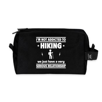 Ich bin nicht süchtig nach Wandern - Recycelte Kulturtasche - Schwarz - Vorne