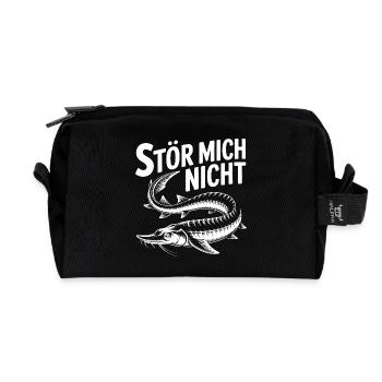 Stör angeln Sportfischen Stör mich nicht - Recycelte Kulturtasche - Schwarz - Vorne