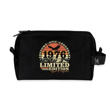 1976 Jahrgang Vintage Retro Geburtstag Geschenk - Recycelte Kulturtasche - Schwarz - Vorne