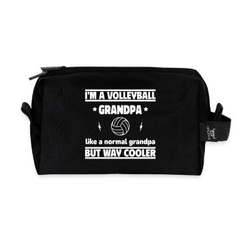 Ich bin ein Volleyball-Opa - Recycelte Kulturtasche - Schwarz - Vorne