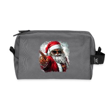 Rapper Weihnachtsmann - Recycelte Kulturtasche - Anthrazit - Vorne