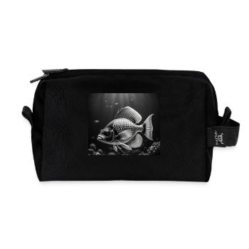 Schwarzer Fisch - Recycelte Kulturtasche - Schwarz - Vorne