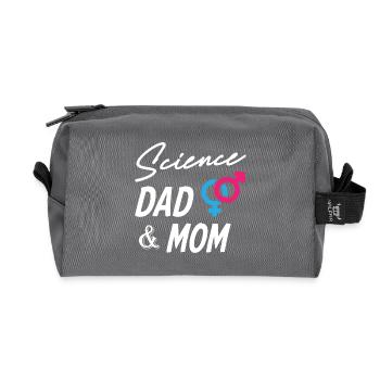 Funny Science Dad and Mom - Recycelte Kulturtasche - Anthrazit - Vorne