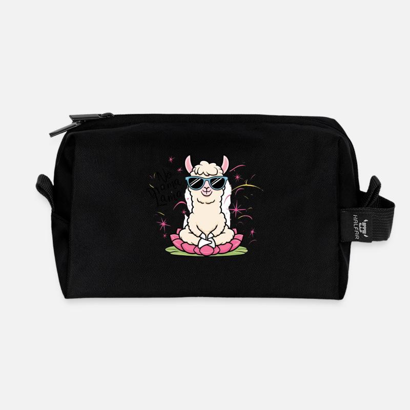 Pas de drame Lama - Trousse de toilette en tissu recyclé - noir