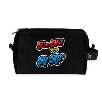 I'm not lazy, just efficiently relaxed - Recycled Toiletry Zip Bag - black - Front