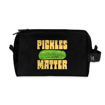 Pickles Matter – Statement Für Vegetarier - Recycelte Kulturtasche - Schwarz - Vorne