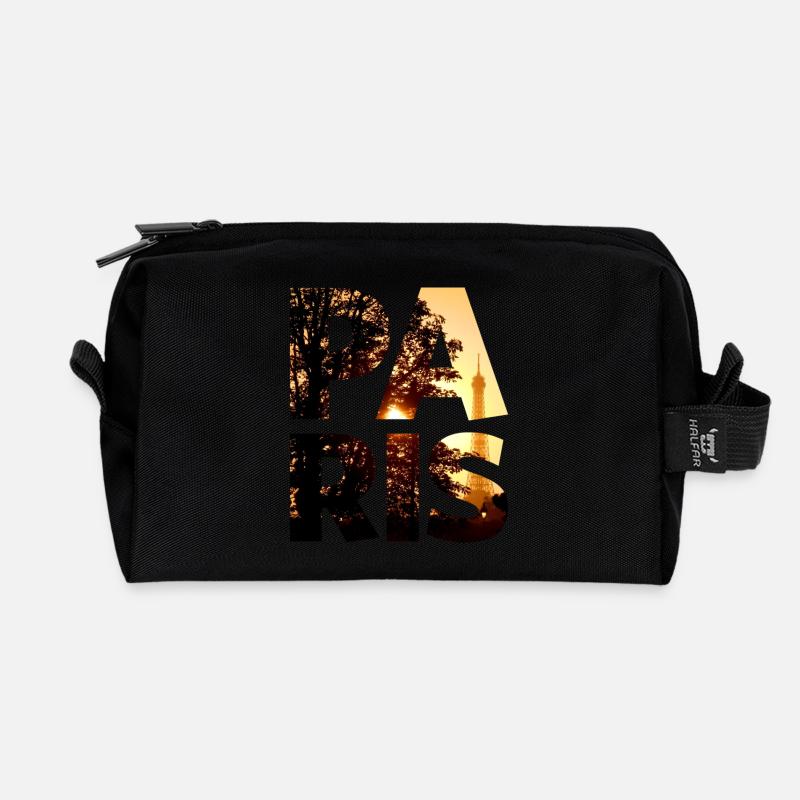 paris sonnenuntergang - Recycelte Kulturtasche - Schwarz