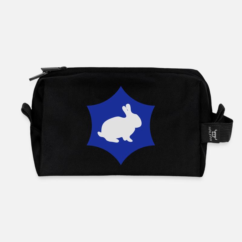 Hasen Logo - Recycelte Kulturtasche - Schwarz