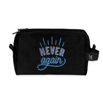 NEVER again - Recycelte Kulturtasche - Schwarz - Vorne