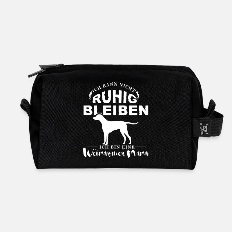 Weimaraner Mama - Recycelte Kulturtasche - Schwarz