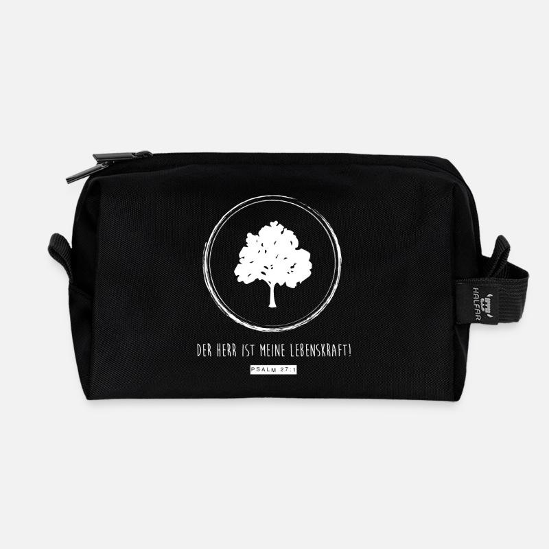 Lebenskraft - Recycelte Kulturtasche - Schwarz