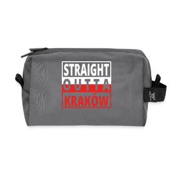 Straight outta Polska Krakow - Recycled Toiletry Zip Bag - anthracite - Front