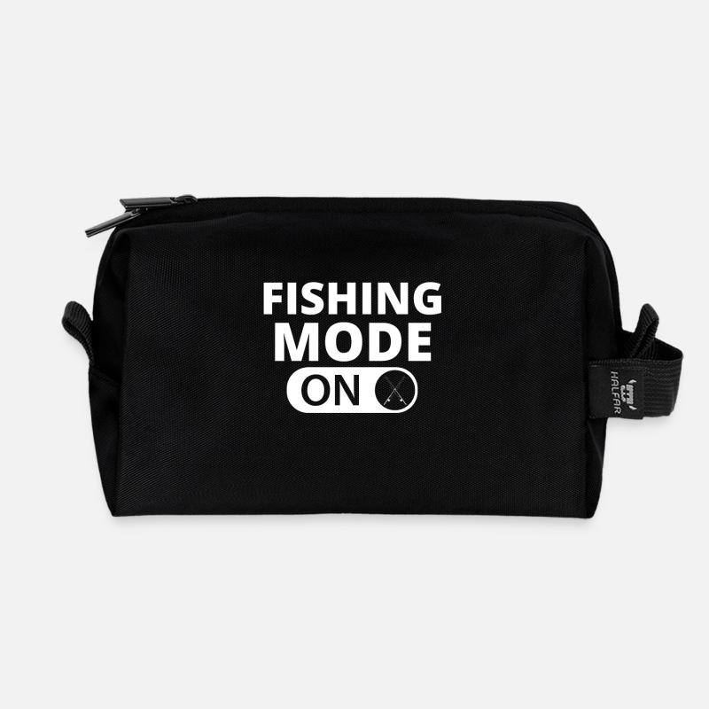 MODE ON FISHING angeln - Recycelte Kulturtasche - Schwarz