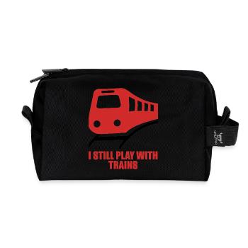 Lokführer, Zugführer, Eisenbahn, U-Bahn, ICE, Zug - Recycelte Kulturtasche - Schwarz - Vorne