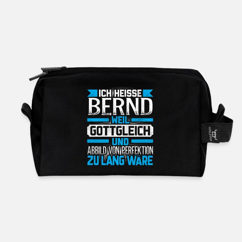 BERND - Gottgleich - Recycelte Kulturtasche - Schwarz