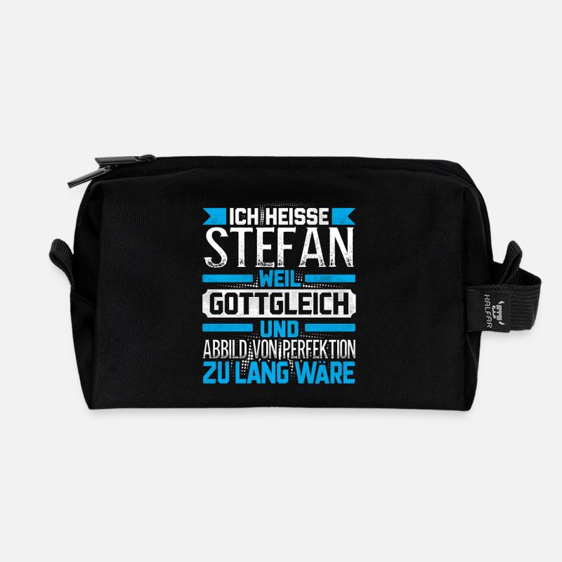 STEFAN - Gottgleich - Recycelte Kulturtasche - Schwarz